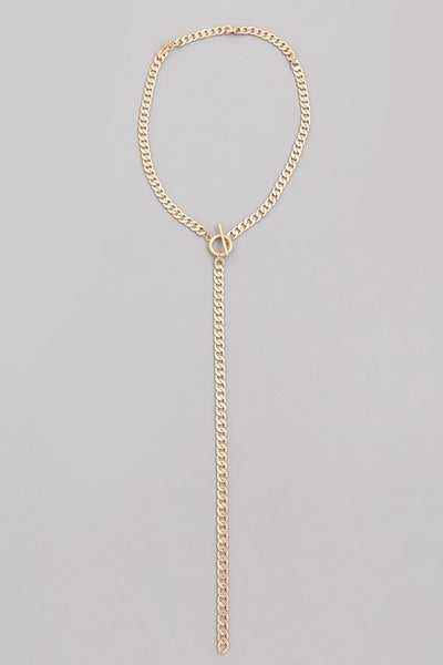 Chain Hoop Lariat Choker Necklace
