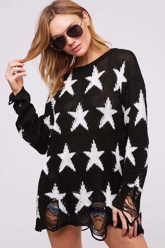 star sweater black
