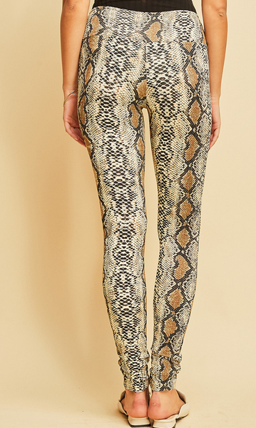 snakeskin leggings