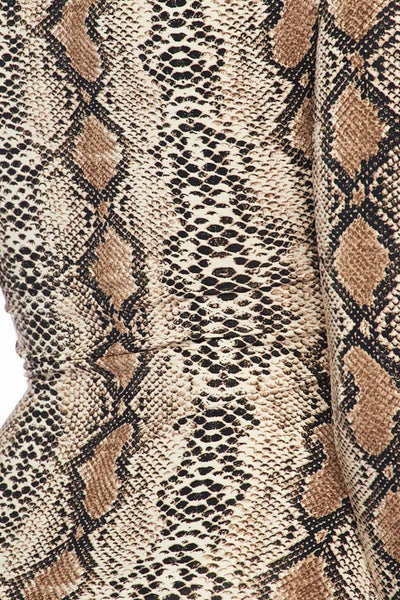 Long Sleeve Snake Skin Dress